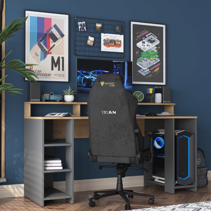 Hanah Home HA110 - 2629 Mesa de estudio Nogal y Antracita